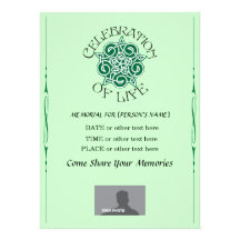 Memorial Celebration of Life - Celtic Knot design Invites