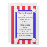 Memorial Day Party Stars and Stripes Invitation