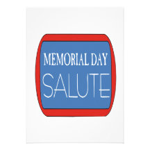 Memorial Day Salute Personalised Invite
