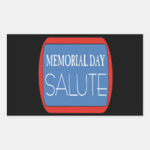 Memorial Day Salute Rectangular Sticker