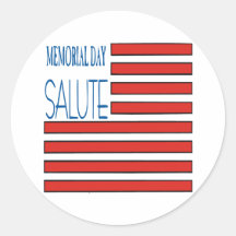 Memorial Day Salute Sticker