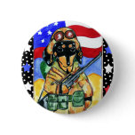 Memorial Day Soldier Dachshund buttons