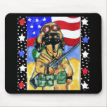 Memorial Day Soldier Dachshund Mouse Pad