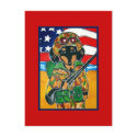 Memorial Day - Soldier Doxie postcards