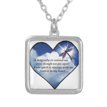Memorial Dragonfly Poem Personalised Necklace