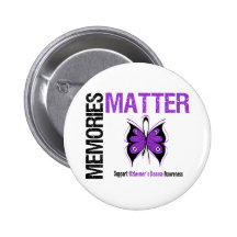Memories Matters v2 Alzheimer's Disease Pinback Buttons
