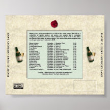 memory lane back cover poster