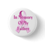 Memory Of My Father Breast Cancer Button