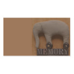 memory word with elephant business card templates