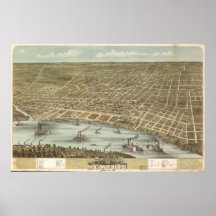 Memphis, Tennessee 1870 Poster