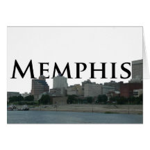 Memphis TN Skyline with Memphis the Sky Greeting Cards