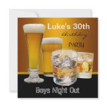 Men 30th Birthday Party Drinks Beer Boys Night Custom Announcement