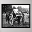 Men and Cannon at Fair Oaks, VA Encampment 1862 posters