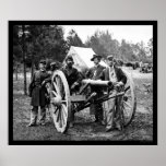 Men and Cannon at Fair Oaks, VA Encampment 1862 posters