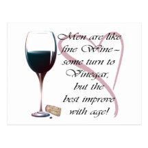 Men are like fine Wine humorous gifts Postcard