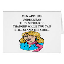 MEN are like underwear Cards