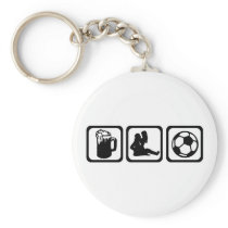 Men - Beer - Soccer Key Chain