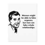 men can fake whole relationships postcards