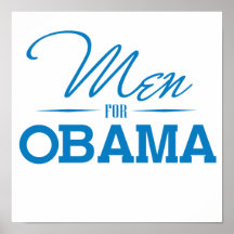 MEN FOR OBAMA -.png Poster