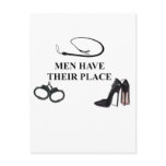 men have their place postcards
