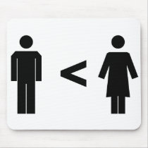Men Less Than Women Mousepad