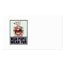 Men People Wear Fur Business Cards