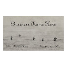 Men Swimming in Lake Michigan Business Card