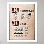 Men To Fight The Axis Poster