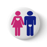 Men VS Women Novelty Fun Buttons