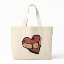 Mended Heart Tote Bags