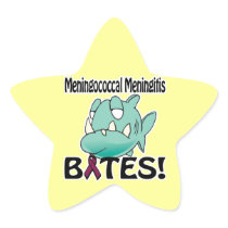 Meningococcal Meningitis BITES Star Stickers
