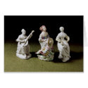 Mennecy porcelain group of a singer cards