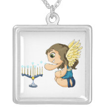 Menorah Angel Pendant