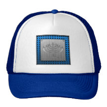 Menorah; Brushed metal-look Hat