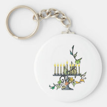 Menorah & Ivy Key Chain