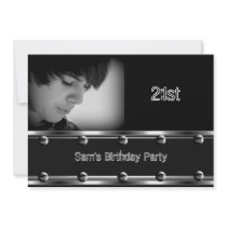 Mens 21st Birthday Party Black Metal Look Image