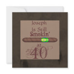 Men's 40th Birthday Cigar Invitations