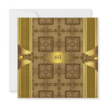 Mens 60th Birthday Party Antique Gold Book 2 Man Invitations