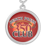 Mens Bench Press 350 Club Weightlifting Necklace