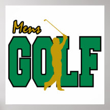 mens golf posters