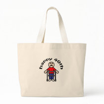 Mens, "Happy 40th" Canvas Bags