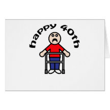 Mens, "Happy 40th" Greeting Cards