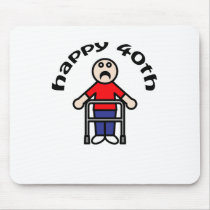 Mens, "Happy 40th" Mouse Pads