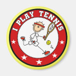 Mens I Play Tennis Tshirts and Gifts Magnets