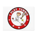 Mens I Play Tennis Tshirts and Gifts Post Cards