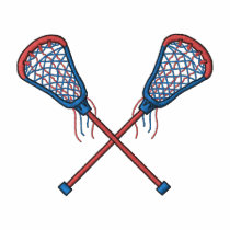 Men's Lacrosse Sticks Embroidered Polo Shirt