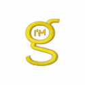 Mens Polo Shirt w Yellow Logo embroidered shirts