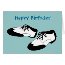 Mens Swing Dance Shoes Happy Birthday Spats Cards