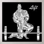 Mens Weightlifting Poster posters
