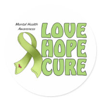 Mental Health Awareness Round Sticker